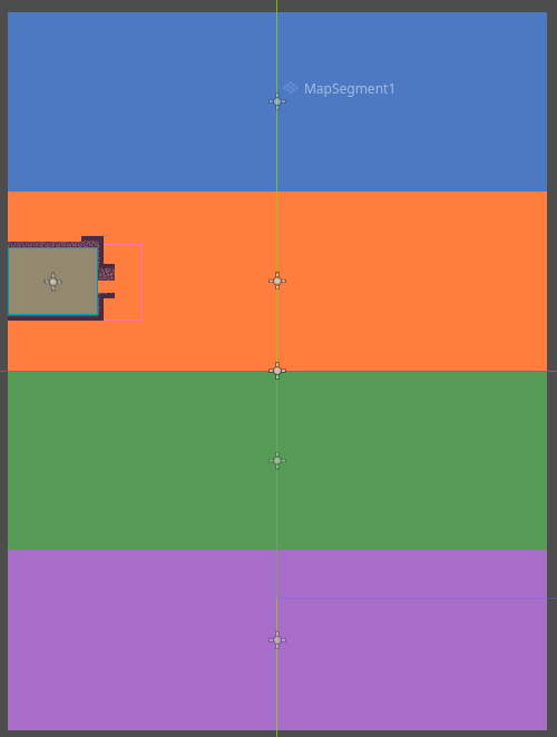 Godot Screenshot showing the four map segments. Godot Screenshot showing the four map segments.