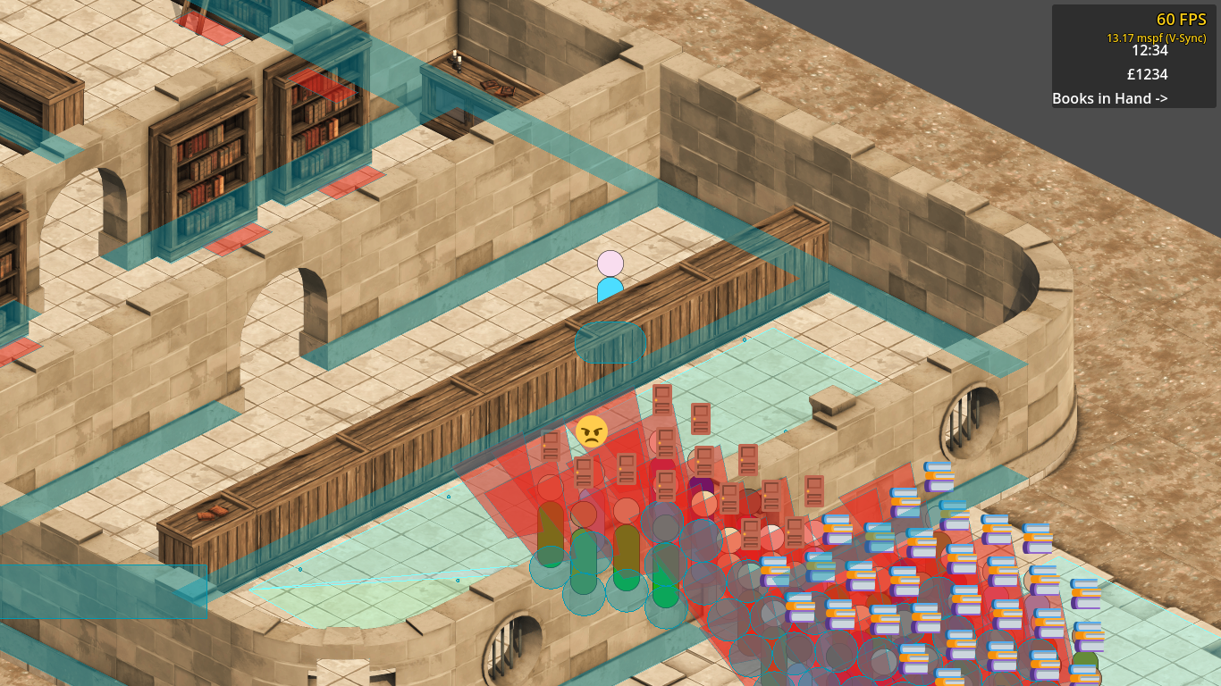 Screenshot showing poor crowd behaviour.
