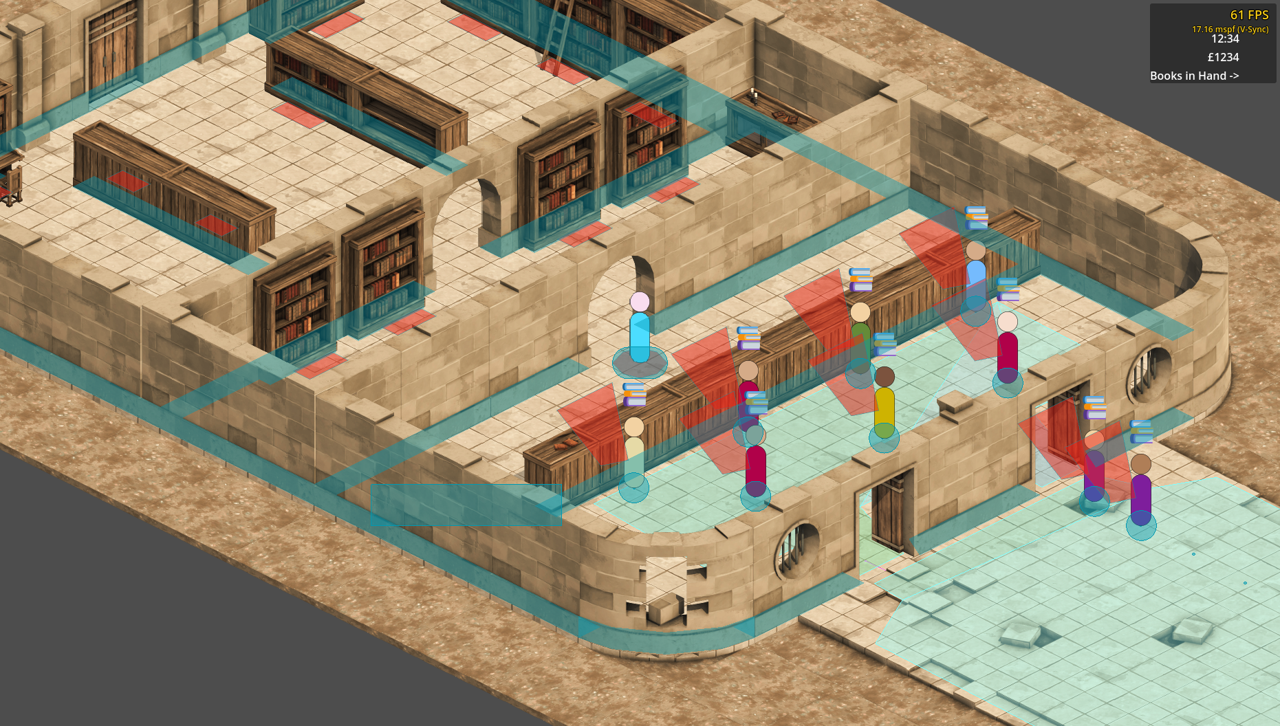Screenshot showing improved crowd behaviour and the 2nd door.